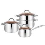 Hot Selling Cookware Set Kitchen Cookware 304 Stainless Steel Double Layer Soup