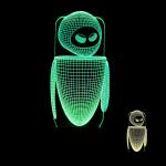 Robot movie Eva Wali 3D night Lights Colorful custom picture logo words sign LED