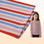 Low Shrinkage Jersey Cotton T Shirt Fabric Yarn Dye Long Sleeved Shirt Fabric