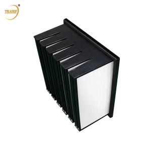 Quality ABS Plastic Frame Microfine Glass Media 24x24x12 V Bank Filter HEPA Air Filter wholesale