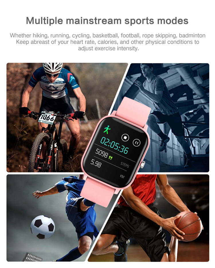 Waterproof RoHS Square Shape Smartwatch GTS Blood Pressure Band