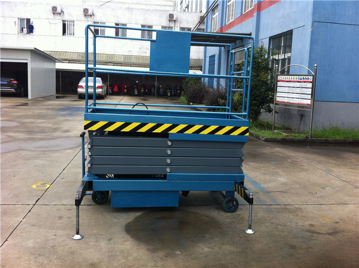 Two Control Box Mobile Scissor Lift Table 380V 50HZ Voltage Scissor Arm Support