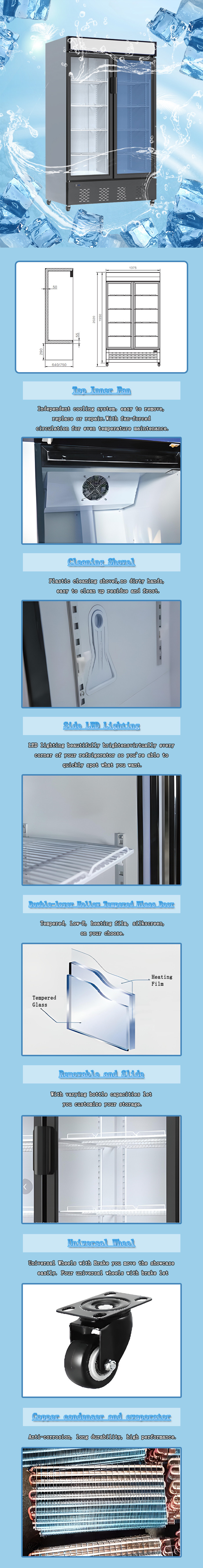 Upright Glass Cooler Fridge
