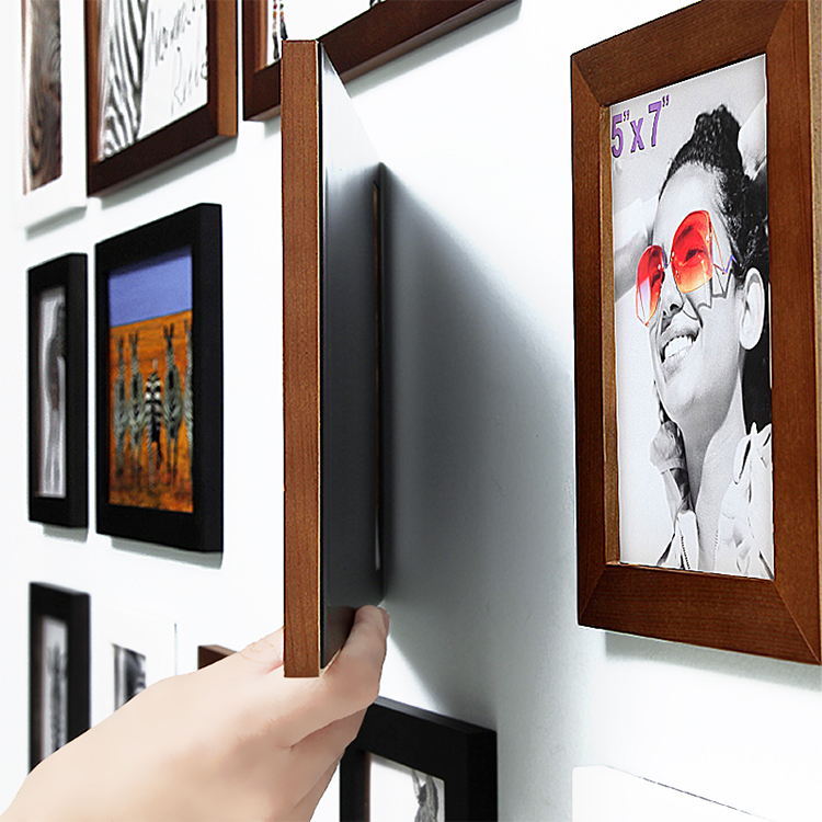 This product is made by high quality lightweighted wood with high quality magnetic sheet on the back side, photo can be easily inserted into the frame on the back side, then hold to any metal surface or magnetic receptive wall. Available in 6", 8", 10" and 12", 3 classic colors. Other sizes and colors are available upon request.     Standard size: 6