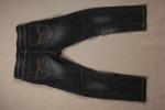 Supreme Quality Dark Black Crosshatch Slub Stretch Denim Fabric For Men Jeans