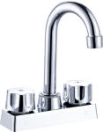 Chrome Centerset Bathroom Faucet High Arc Bathroom Faucet Deck Mounted