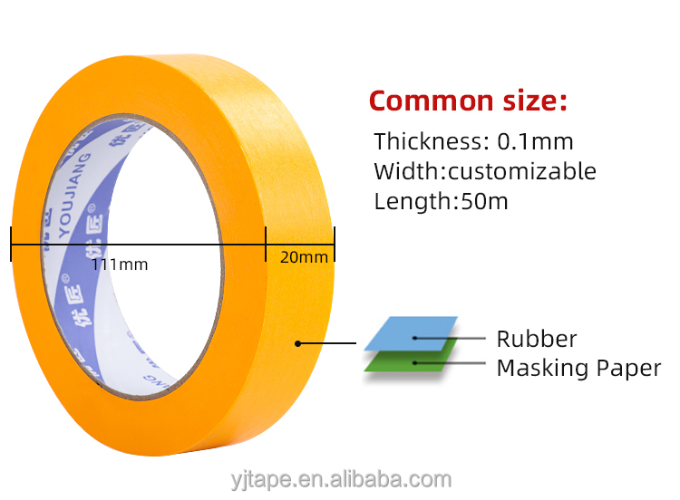 Washi Tape for Masking YOUJIANG Japan Cinta Car Painting Automotive Goldband Tape