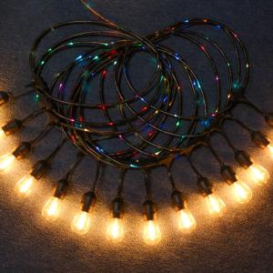China RGBW S14 Warm White 10M 15M Outdoor Bulb String Lights on sale