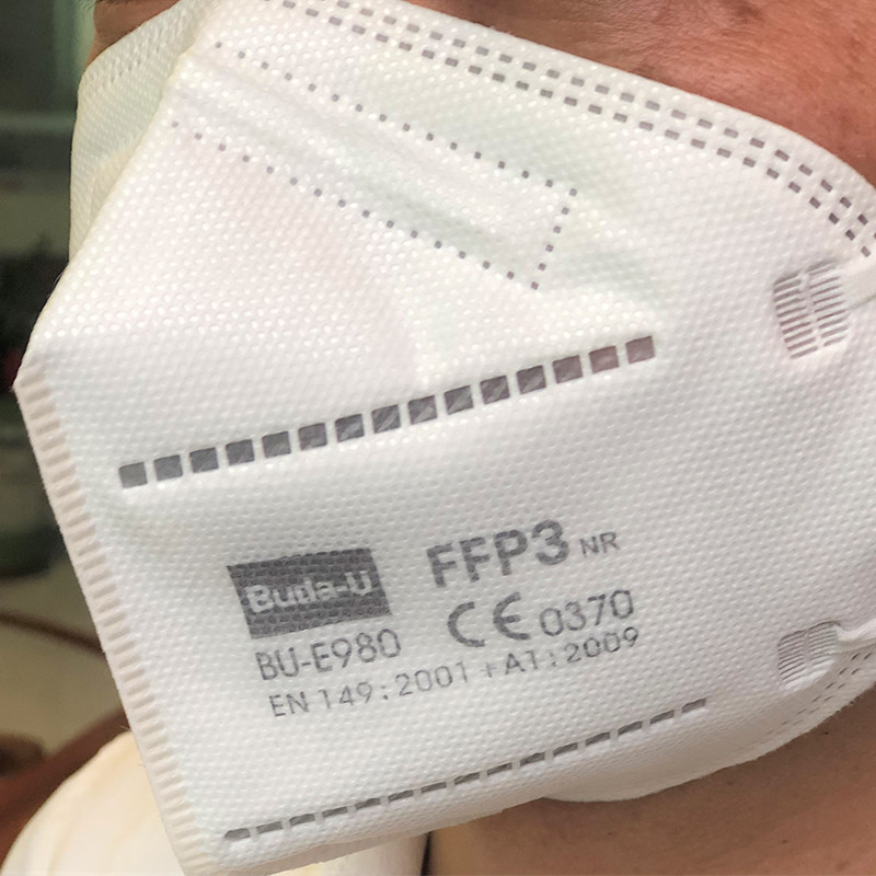 Buda-U FFP3 Face Mask , FFP3 Respirator Mask , Particles Filtering Mask For Respiratory Protection , Without Valve