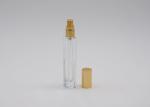 Square Cologne Perfume Tester Bottle With Gold Aluminum Spray Pump