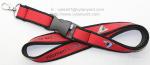 Sublimated neoprene neck lanyard with merrow from China lanyard factory