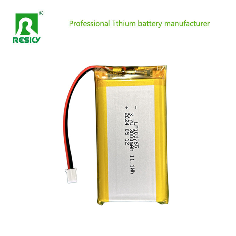 Solar Lithium Polymer Battery Cell 103765 3.7V 7.4V 3000mAh 11.1wh With Jst Connector