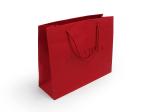 4C 6C Offset Printing Garment Paper Bags Dazzling Red Paper Gift Bags With