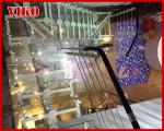 Steel Cable Stair VK65SC TreadTempered glasAluminum Baluster Glass Handrail 304
