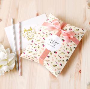 Quality ODM Paper Food Grade Packaging Folding Pillow Shape Gift Box Small Flower Pattern wholesale