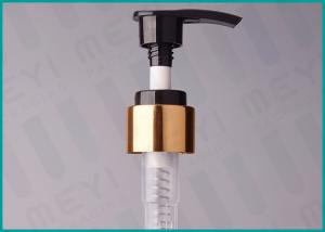 Quality 28/410 Shiny Gold Lotion Pump Dispenser Up Down Lock Type With Black Actuator wholesale