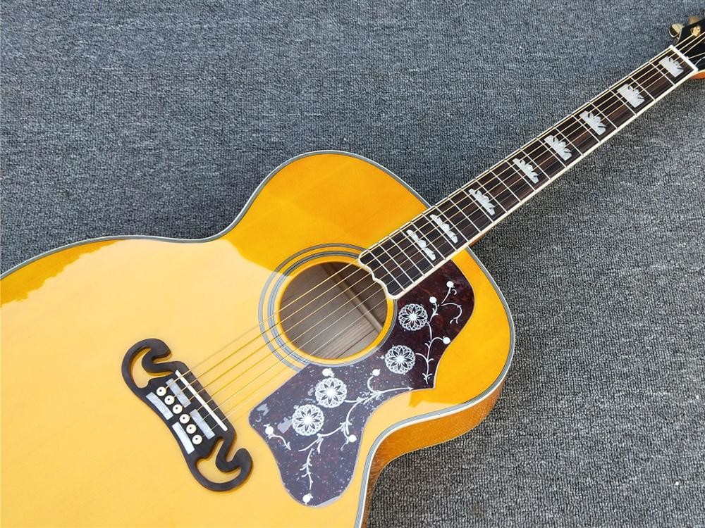 Tiger Flame Maple G200vs Acoustic Guitar / Factory New 43 inch Yellow G200 classical Acoustic Guitar