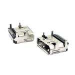 0.5AMP Displayport Mini Usb Solder Connector 90 Degree SMT DIP For PCB Board
