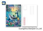 Durable Dolphin 3D Lenticular Postcards CMYK UV Offset Printing Cartoon Design
