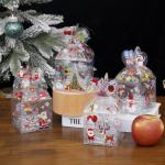 Transparent PET Square Shape Candy Box for Christmas Decoration and Gift