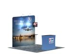 Polyester Fabric Convention Exhibit Displays Heat Transfer Printing Curved Shape