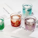 Glass Jar Scented Candle Customized Logo Acceptable Creative Wax Jelly
