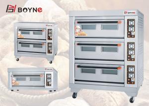 Quality Three Deck Nine Trays Gas Deck Oven Independent Temperature Control wholesale