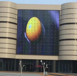 Quality Adjustable Brightness Building Glass Curtain Wall LED Display High Energy Efficiency wholesale