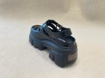 Belt Buckle Braided Black Platform Sandals Bowhead Hollow Out And Foam Outsole
