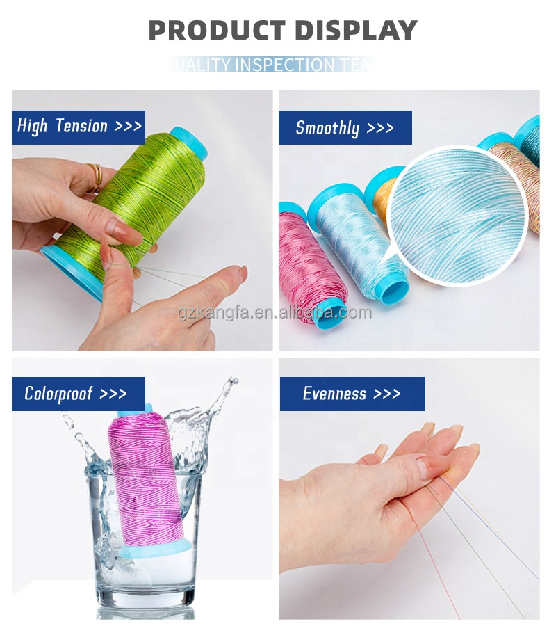 Support 7 Days Sample Order Lead Time Polyester Embroidery Thread 120d/2 4000 Yards