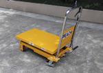 Hand Operated Movable Lift Table Double Scissor Heavy Duty Steel Construction