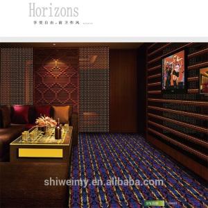 Quality Stock turkey jacquard pattern polypropylene glow carpet for ballroom wholesale