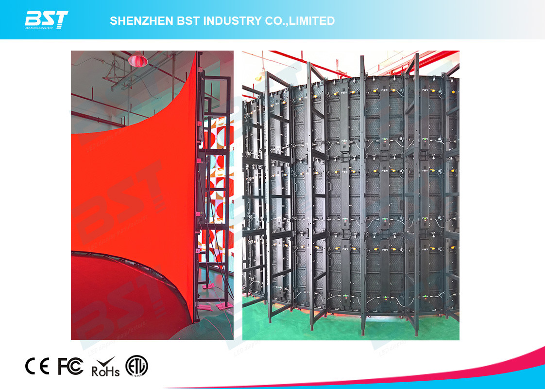 Indoor Rental LED video Display Performance 500mm X 500mm inner and outer arc