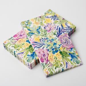 Quality Compostable Colorful Flower Paper Napkin Food Grade Custom wholesale
