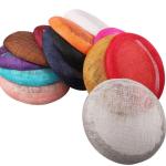 Millinery Supplies Sinamay Hat Base With 14Cm Size And Goose Feather