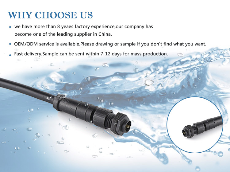 M8 Connector Waterproof Cable Panel Type Automation Equipment Sensor Male And Female Waterproof Plug Connector
