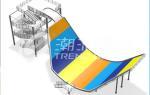 Fiberglass Water Park Equipment Two Person Riding Swing Adult Water Slide for