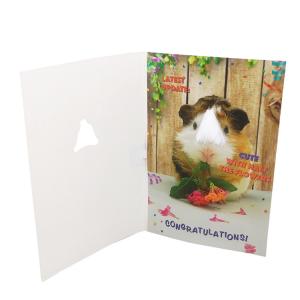 Quality 300gsm Paper Musical Paper Greeting Cards Handmade Built In Slider Switch wholesale
