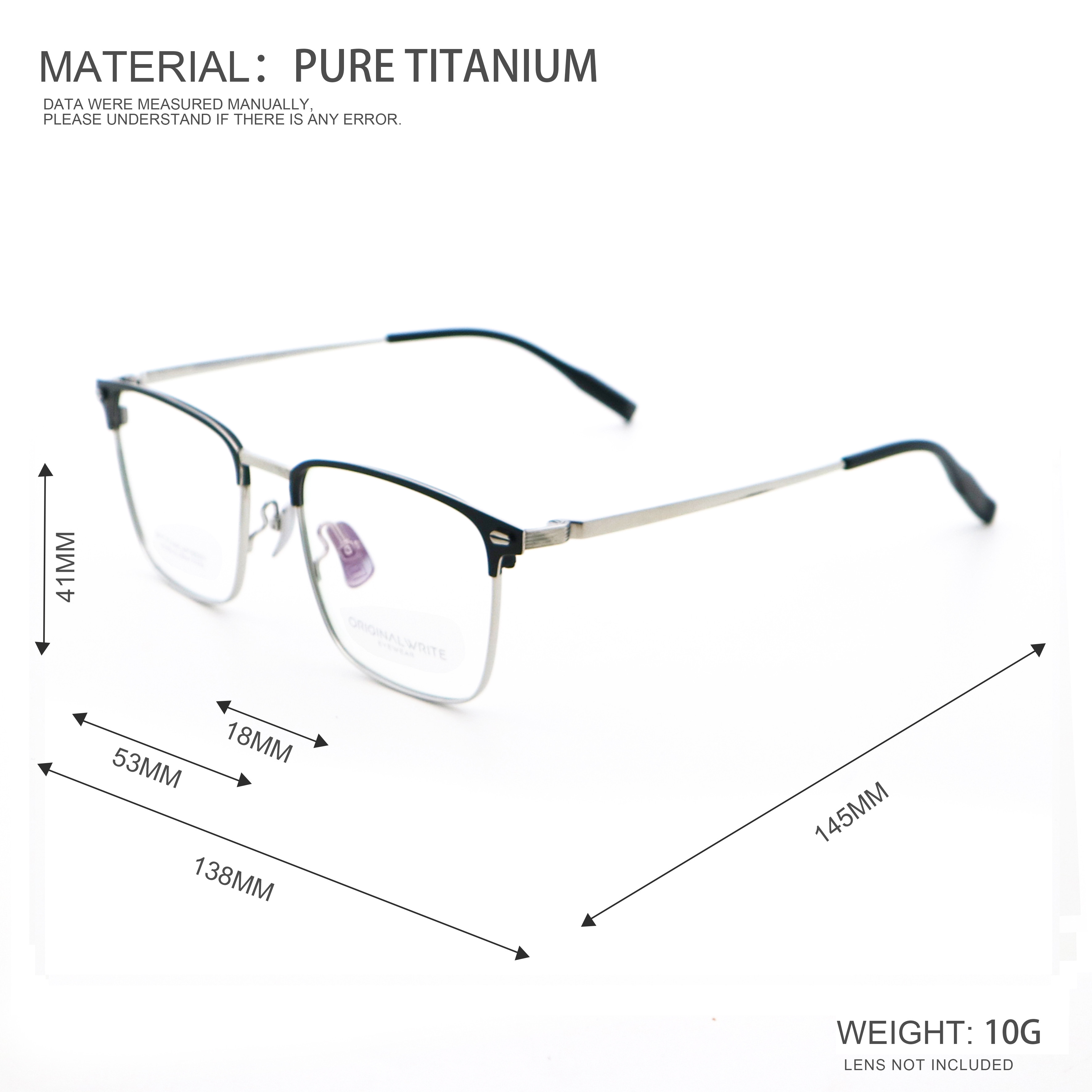 Polygons Eyeglasses Frame Pure Titanium Optical Eyewear Frame