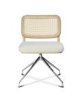 0.099CBM White Executive Desk Rattan Computer Chair 72 X 30 X 50 Cm 4 STAR