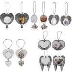 Double Sided Printing Metal Sublimation Car Pendant Car Accessories Love
