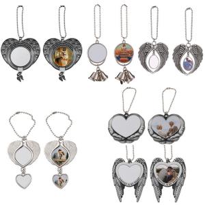 Quality Sublimation Angel Wing Car Ornament Personalized Car Pendant wholesale