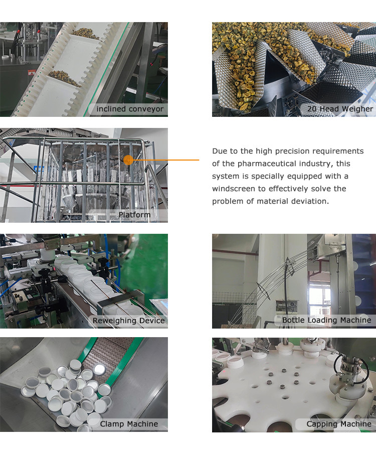 OEM Automatic Multihead Weigher Filling System Solid Granule Packaging Machine