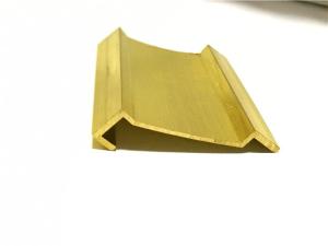 Quality Yellow C38500 Extruded Brass Profiles , 4m Long Metal Door Profile wholesale