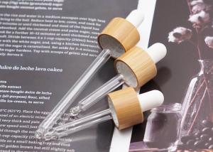 Quality 18mm 20mm Bamboo Dropper Cap Essential Oil For Glass Bottle wholesale