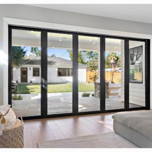 Quality Commercial Aluminum Stacker Door Exterior Double Tempered Glass wholesale