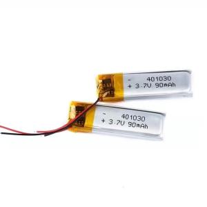 Quality 401030 Rechargeable Lithium Polymer Battery 0.09A 90mAh BT Headset Battery wholesale
