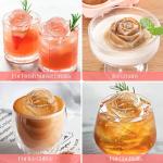Silicone Rose Ice Cube Molds For Cocktails Whiskey XL Rose Flower Ice Cube