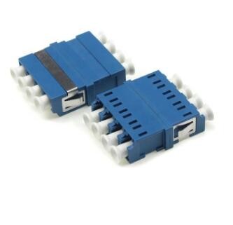 PC Polish Fiber Optic Connector Adapters , Lc Quad Adapter Ceramic Sleeve