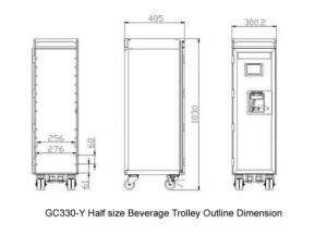 Quality Atlas Half Size Inflight Beverage Trolley / Aircraft Service Cart / Airplane Beverage and Food Trolley/Cart GC330-Y wholesale